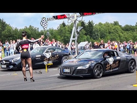 AUDI R8 Vs MERCEDES AMG GTS - DRAG RACE!