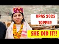 HPAS 2025 Topper Megha Singh Kanwar Failure to First Rank | From a Small village to State Topper