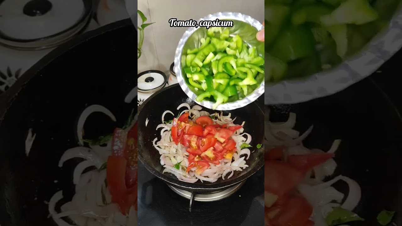 Capsicum, tomato, onion curry 