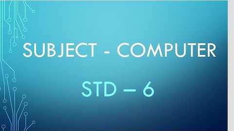 Gujarati medium std-6 computer