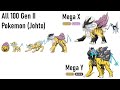 Drawing All 100 Johto Pokémon Mega X/Y Evolutions - WORLD RECORD