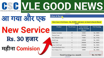CSC VLE खुशखबरी New Services - 30 हजार महीना कमीशन । CSC HDFC Bank Account Opening