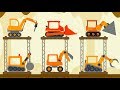 Truck Construction The Excavator - Dinosaur Digger 3 – The Truck - Digger Cartoons for Children