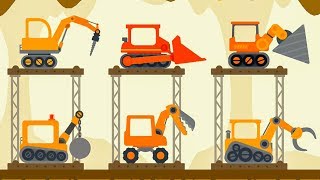 Truck Construction The Excavator - Dinosaur Digger 3 - The Truck - Digger Cartoons for Children