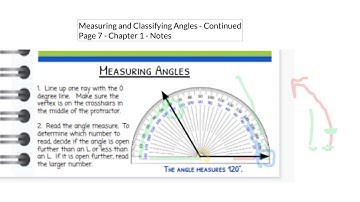 Geometry:  1-4 Measuring and Classifying Angles