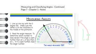 Geometry:  1-4 Measuring and Classifying Angles
