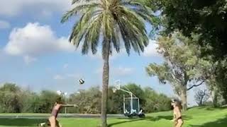 Wonder Woman Gal Gadot Playing Volleyball