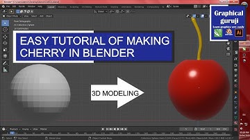 Making a cherry in blender step by step easy tutorial