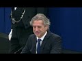 Slovenian Prime Minister Robert Golob addresses Parliament