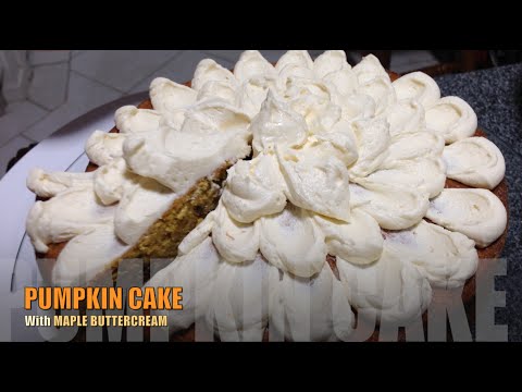 Pumpkin Cake with Maple Buttercream Frosting cheekyricho Tutorial