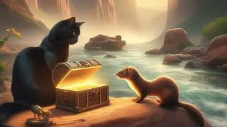 Cats story 😿 Cute cat and weasel found treasure #cats #aicat #ai #poorcat #catstory