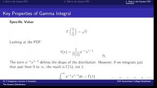 Gamma Distribution and Gamma Interal