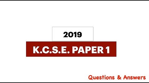 kcse 2019 paper 1 cre | christian religious education | cre paper 1 | cre revision |