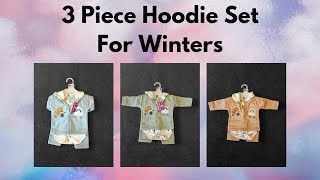 3 Pieces Suit  Hoodie/Sweatshirt Pajama /Trousers For Kids Baby Boys And Baby Girls Imported Comfy  screenshot 3