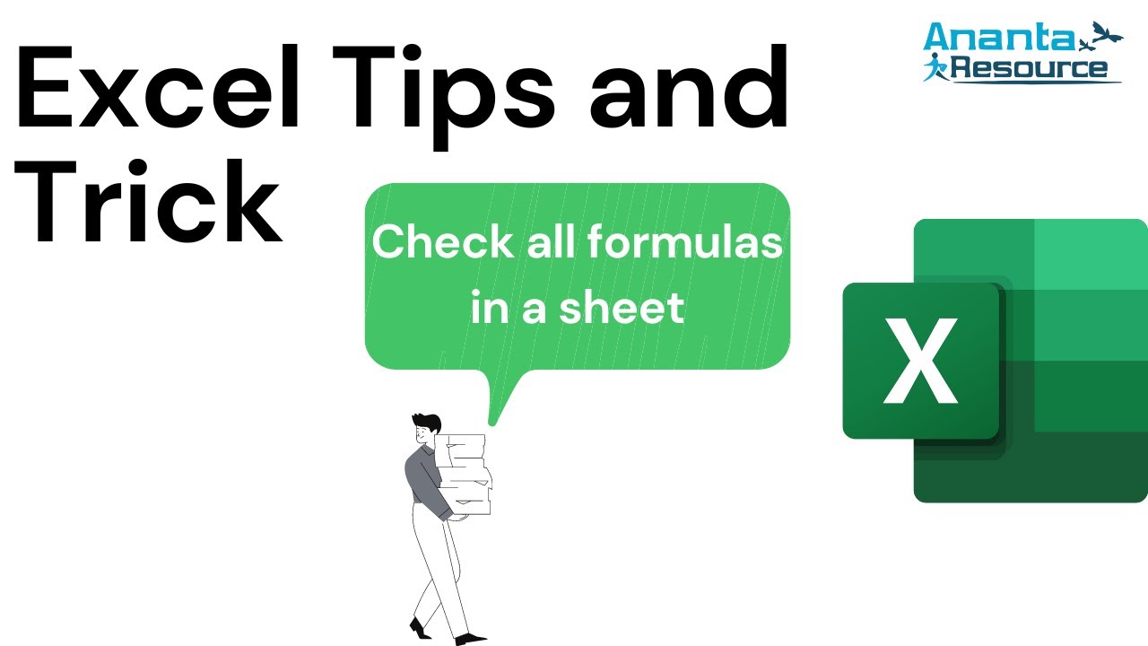 Check all formula in sheet | Excel tips and tricks | Ananta Resource