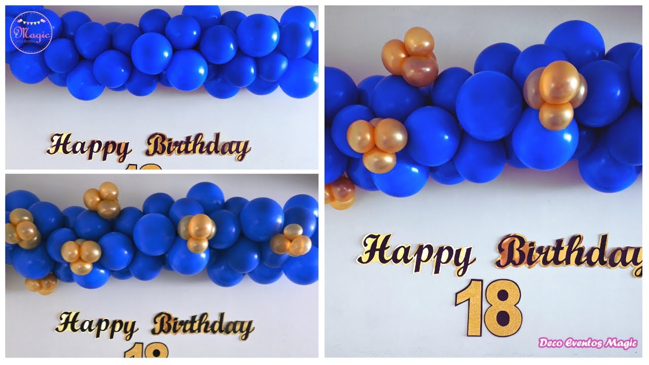 Decoracion con globos para 18 años / Decoration with balloons for 18 years  