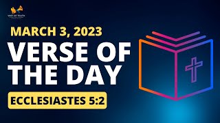 Speaking With Wisdom - Ecclesiastes 5:2 Nkjv - Daily Bible Verse | Waytruthem.org