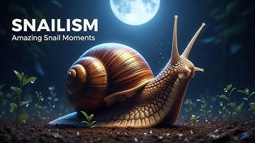 A snail is a small mollusk with a spiral-shaped shell. Snails are famous for moving very slowly, 