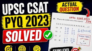 UPSC CSAT PYQ SOLVED EASILY !!