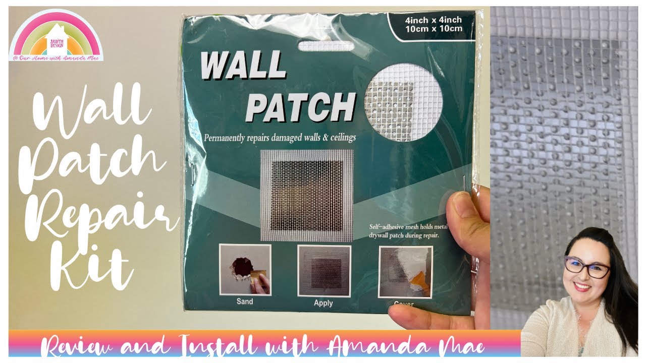 How I use the Wall Patch Kit to fix a Hole in my Drywall: Review Video with  Amanda Mae 