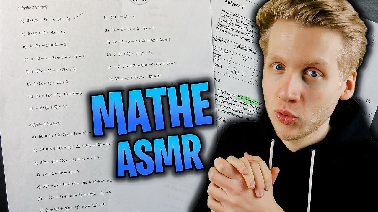 ASMR | Wir rechnen MATHE-AUFGABEN aus der 5. & 6. Klasse! | #StudyASMR