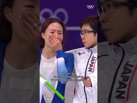 Kodaira Nao comforted Lee Sang-Hwa after the women’s 500m final at #PyeongChang2018 ❤️#Olympics
