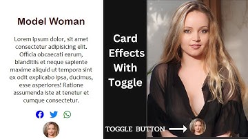 Pure CSS Card Effects With Toggle Button  Html CSS