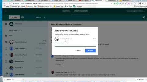Grading & Returning Assignments