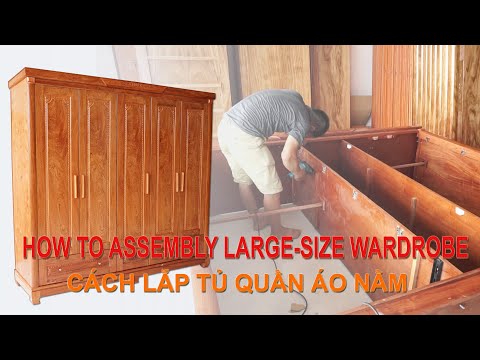 Cách Lắp Ráp Tủ Quần Áo Gỗ 5 Cánh (Lắp Nằm) - How To Assembly Five-Wings Wood Wardrobe - Do Go 24H