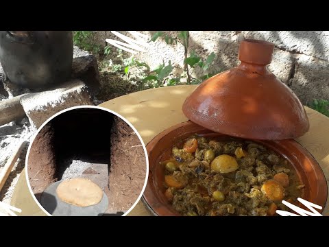 يوم في الطبيعة/ مع تحضير خبز في فرن تقليدي / مع وجبة الغداء/ الحياة في القرية /life in the village