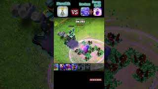 Monolith 🆚 Bowlers + Range Spall #shorts #reels #clashofclans #coc #challages #viral #gaming