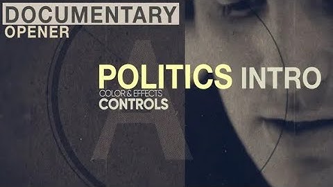 Documentary Opener - Politics Intro | After Effects Openers