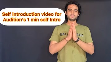 Self Intro kaise Dete hain..? about 1 min |Self Introduction video #mumbai #casting #bollywood #Act