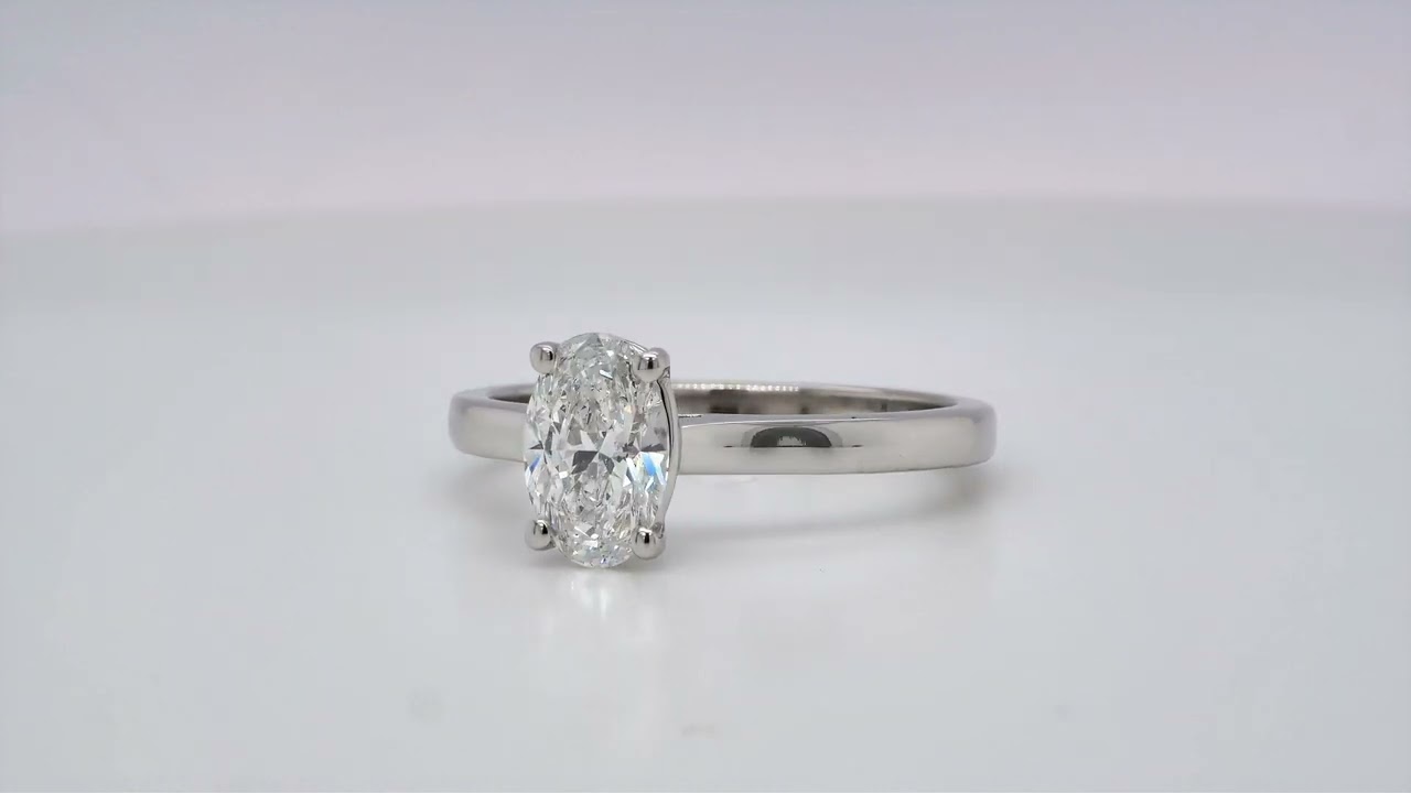 0.70 Carat Oval Solitaire Engagement Ring D Si1 Gia