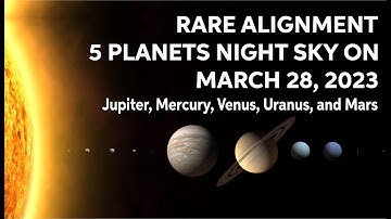 RARE IN SPACE   5 PLANETS ALIGNMENT ON MARCH 28, 2023