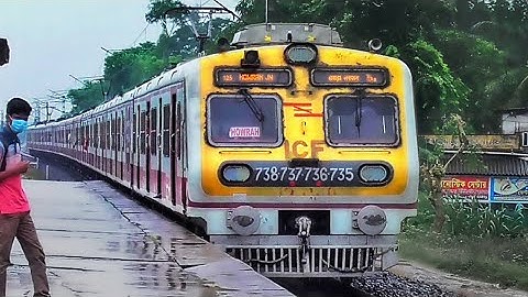 Quick Speedy Modern ICF Midnapore-Howrah Medha EMU Local Arrive & Departing | South Eastern Railways