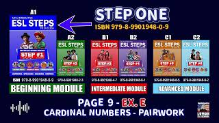 ESL STEP 1 - PAGE 9 EX. E: Cardinal Numbers Pairwork