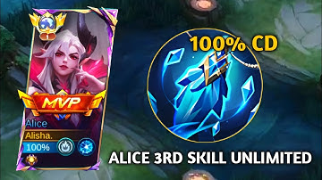 THIS ALICE REVAMP WITH FLEETING TIME IS IMMORTAL!! UNLI 3RD SKILL UNSTOPPABLE DAMAGE-MLBB