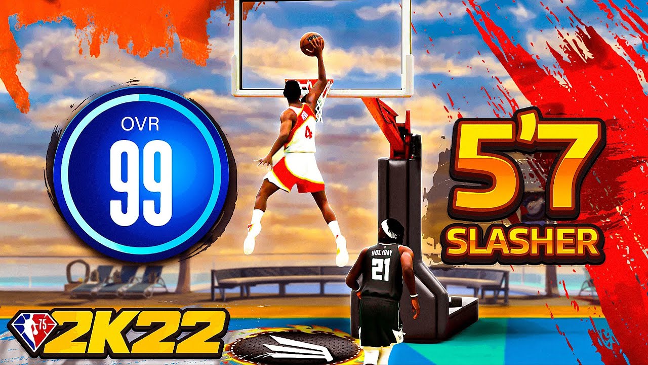 99 OVR 5'7 PURE SLASHER BUILD CRAZY CONTACT DUNKS on NBA 2K22 YouTube