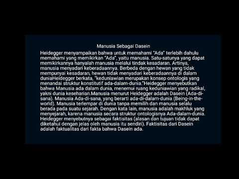 Video: Bagaimanakah Heidegger melihat kewujudan manusia?