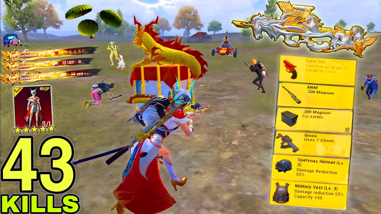 Wow!😍 NEW UPDATE BEST SNIPER GAMEPLAY w/ GOLDEN PEGASUS - P90 + AWM🔥 Pubg Mobile