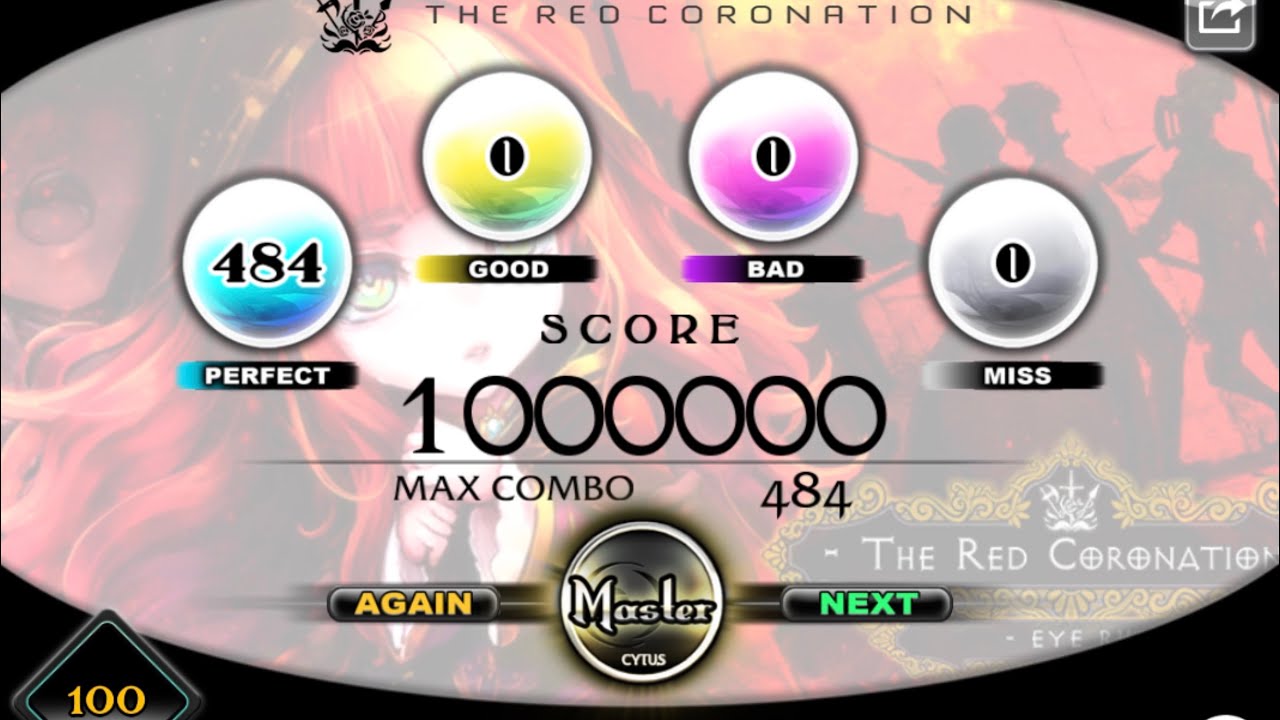 [Cytus] Chapter K: Calamity The Red Coronation Easy Million Master TP ...