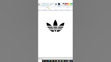 Adidas logo Drawing in Ms paint 🎨 #mspaint #painting #logo #shorts #short #adidas