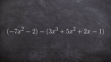 Learn how to subtract two polynomials by including multiple place values