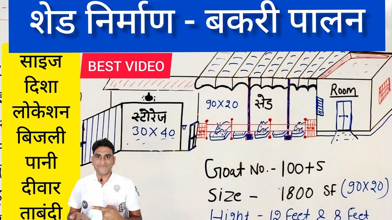 शेड निर्माण -Goat Rearing Shed Construction || बकरी पालन शेड निर्माण || Bakari Farm Nirman in NLM