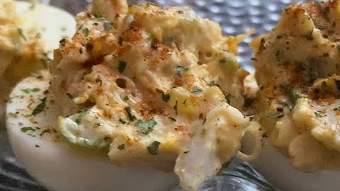Crab Stuffed Deviled Eggs! Taste the Love ❤️