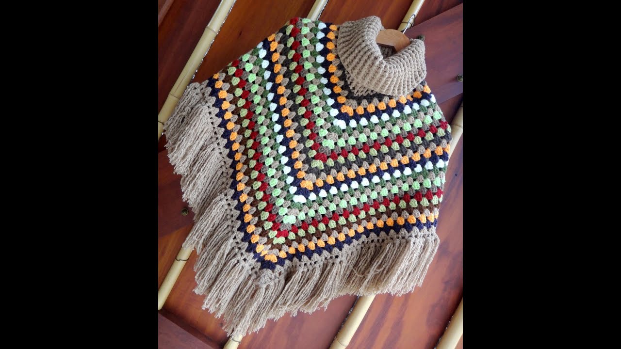 Poncho Colorido - Fácil  Rápido  e Com Todas Medidas