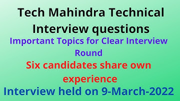 Tech Mahindra Technical Tnterview Questions |Important tips to crack Interview Round@TECH LECTURE