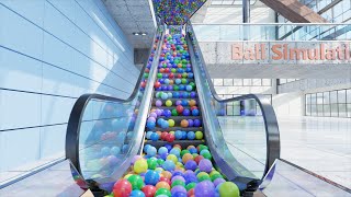 16,516 Colorful Balls on escalator 6.0  Marble run animation