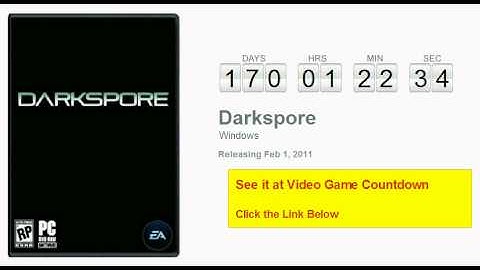 Darkspore PC Countdown